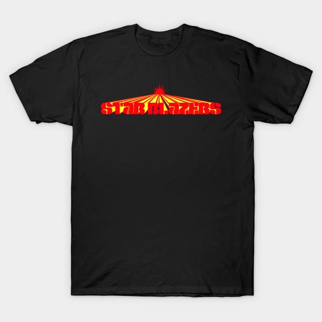 Star Blazers - Red and Yellow T-Shirt by MalcolmDesigns